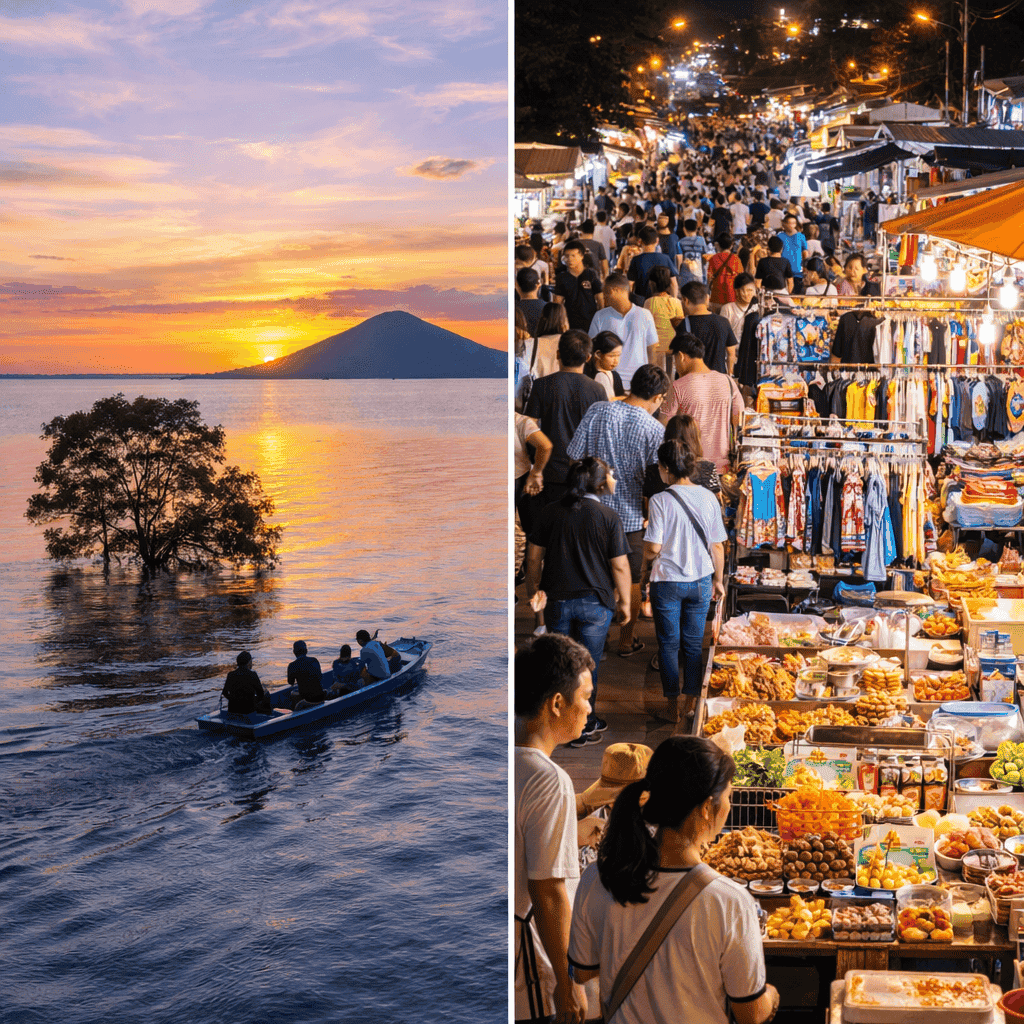 hồ dầu tiếng chợ đêm tây ninh