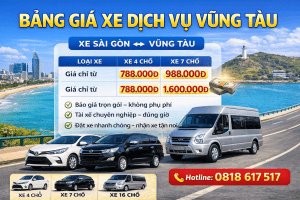 gia xe dich vu vung tau