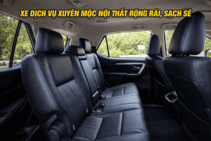 xe dịch vụ Xuyên Mộc nội thất rộng rãi, sạch sẽ