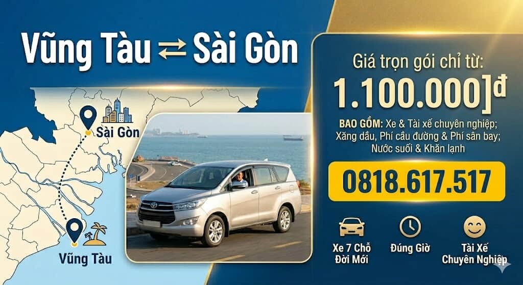 Gia xe 7 cho vung tau sai gon