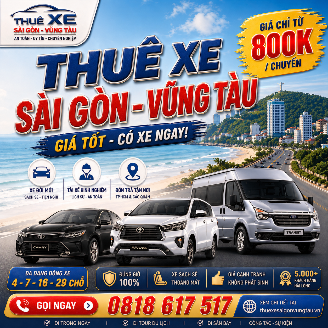 thuê xe đi vũng tàu